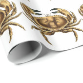 Papier Cadeau Crabe vintage (Coin rond)