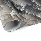 Papier Cadeau Crackle texturé Abstrait contemporain (Coin rond)