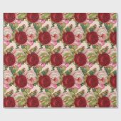 Papier Cadeau Craft de découpage rouge et rose ou (Plat)