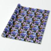 Papier Cadeau Craft de fleur de pensée violette ou (Déroulé)