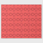 Papier Cadeau Cranberry Gradient Infinity Hearts (Plat)