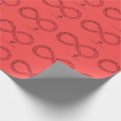 Papier Cadeau Cranberry Gradient Infinity Hearts (Coin)