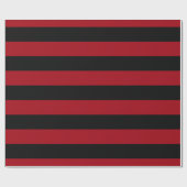 Papier Cadeau Cranberry Red Black XL Stripes Motif V (Plat)