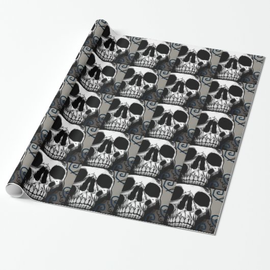 Papier Cadeau Crâne (Déroulé)