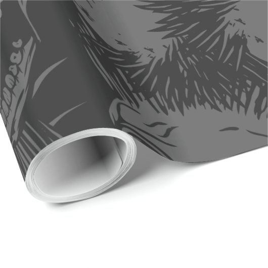 Papier Cadeau crâne (Coin rond)