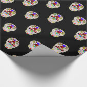 Papier Cadeau crâne à sucre (Coin)
