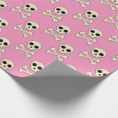 Papier Cadeau Crâne avec os (Coin)