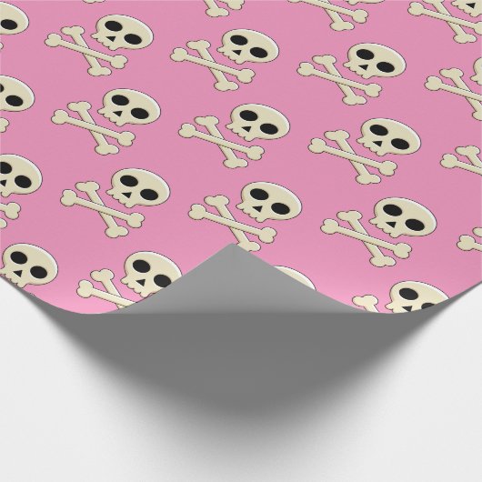 Papier Cadeau Crâne avec os (Coin)