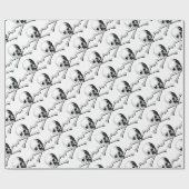 Papier Cadeau Crâne croisé (Plat)