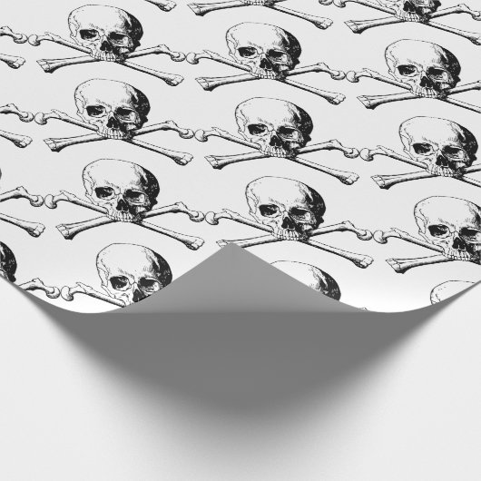 Papier Cadeau Crâne croisé (Coin)