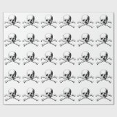 Papier Cadeau Crâne croisé (Plat)