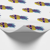 Papier Cadeau Crâne d'ananas (Coin)