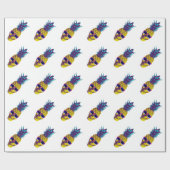 Papier Cadeau Crâne d'ananas (Plat)