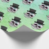 Papier Cadeau Crâne de casquette supérieur de Dia De Los Muertos (Coin)