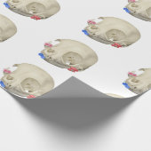 Papier Cadeau Crâne de chat avec Flore (Coin)