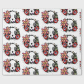 Papier Cadeau Crâne de chat Doom et Bloom (Plat)