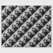 Papier Cadeau Crâne de Headbanger (Plat)