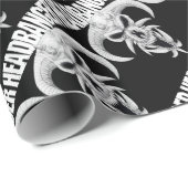 Papier Cadeau Crâne de Headbanger (Coin rond)