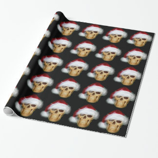 Papier Cadeau Crâne de Père Noël