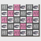 Papier Cadeau Crâne de sucre Personnalisé Anniversaire (Plat)