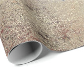 Papier Cadeau Crâne de taureau noir occidental rustique texture (Coin rond)