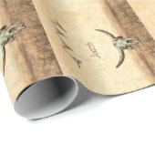 Papier Cadeau Crâne de vache Pays Brown Ouest Russe Motif (Coin rond)