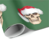 Papier Cadeau Crâne du père noël (Coin rond)