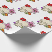Papier Cadeau Crâne et flore (Coin)