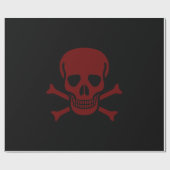 Papier Cadeau Crâne et os (Plat)
