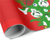 Papier Cadeau crâne hideux de Noël (Coin rond)