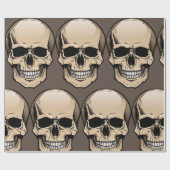 Papier Cadeau Crâne humain (Plat)