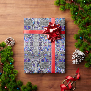Papier Cadeau Crâne néon coloré noir blanc mignon