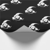 Papier Cadeau Crâne noir et blanc (Coin)