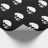Papier Cadeau Crâne noir et blanc (Coin)