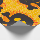 Papier Cadeau Crâne noir et os croisés