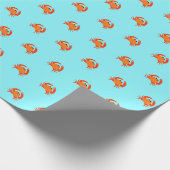 Papier Cadeau Crâne rouge chaud orange simple propre frais (Coin)