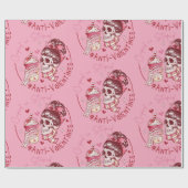 Papier Cadeau crâne stupide cupide coeur anti-valentine (Plat)