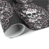 Papier Cadeau Crâne Vintage (Coin rond)