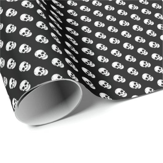Papier Cadeau Crânes (Coin rond)
