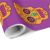 Papier Cadeau Crânes à sucre (Coin rond)