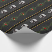 Papier Cadeau Crânes antiques embellir les pierres de Noël gothi (Coin)