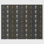 Papier Cadeau Crânes antiques embellir les pierres de Noël gothi (Plat)