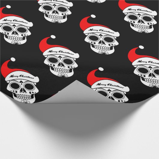Papier Cadeau Crânes de Noël (Coin)