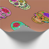 Papier Cadeau Crânes de Sucre (Coin)