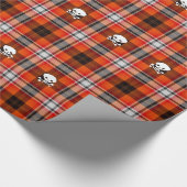 Papier Cadeau Crânes écossais de goth plaid papier d'emballage (Coin)