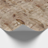 Papier Cadeau Crânes et champignons sur Brown (Coin)