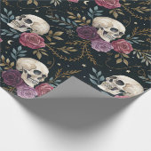 Papier cadeau Crânes et Roses (Coin)