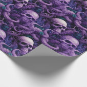 Papier Cadeau Crânes gothiques Octopus Steampunk Océan (Coin)