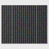 Papier Cadeau crânes humains en pastel de Métallique-regard (Plat)