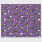 Papier Cadeau Crânes noirs Duo Thunder_Cove (Plat)